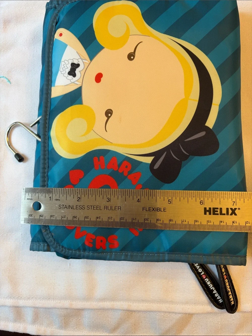 Harajuku Lovers Gwen Stefani Tri-fold Teal Foldable Cosmetic Toiletries Bag